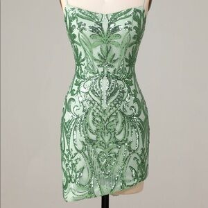 Sequined Homecoming Cocktail Club Dress